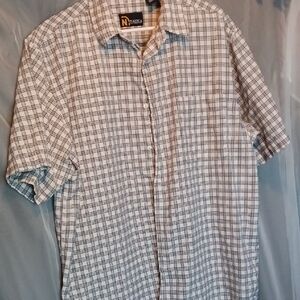 Nautica Men's Checkered Short Sleeve Casual Shirt - Size XL